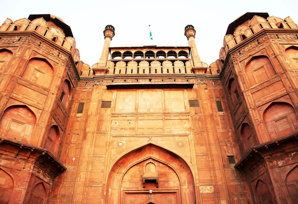 Architectonische details van lal qila - rode fort in delhi, india — Stockfoto