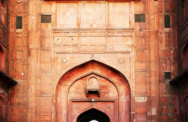 Architectural detail of Lal Qila - Red Fort in Delhi, India — Stock Photo, Image