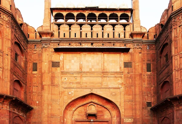 Detalle arquitectónico de Lal Qila - Fuerte Rojo en Delhi, India — Foto de Stock