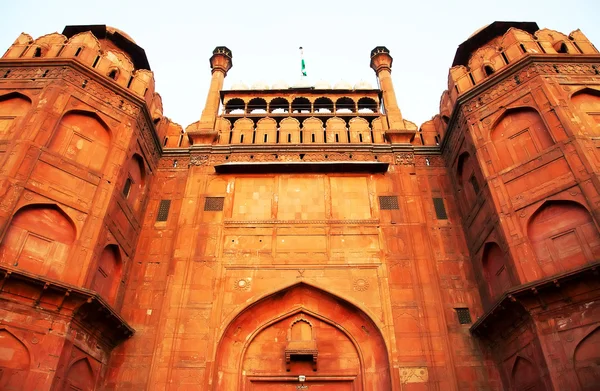 Architectural detail of Lal Qila - Red Fort in Delhi, India — Stock Photo, Image