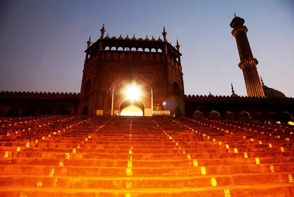 Mimari detay jama masjid Camisi, eski delhi, Hindistan. — Stok fotoğraf