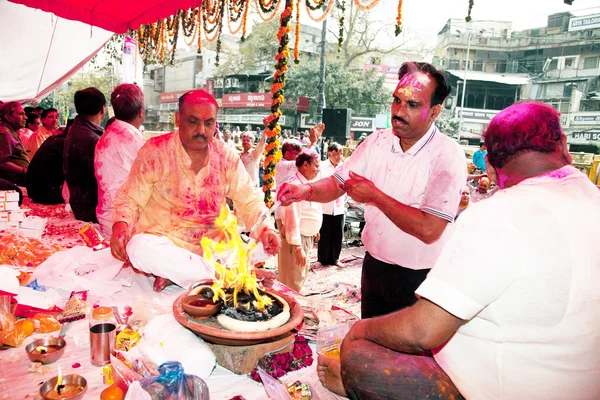 Farbe auf holi festiva — Stockfoto