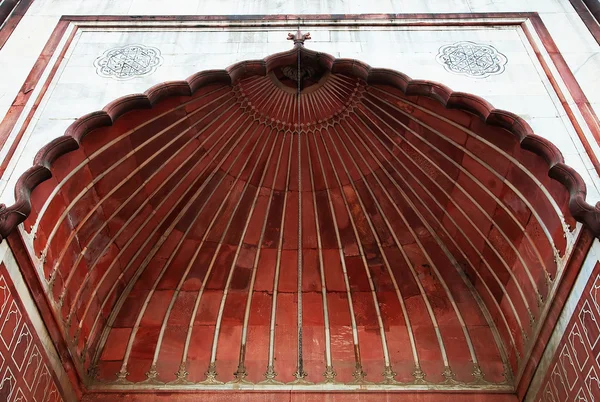 Detalhe arquitetônico da Mesquita Jama Masjid, Old Delhi, Índia . — Fotografia de Stock