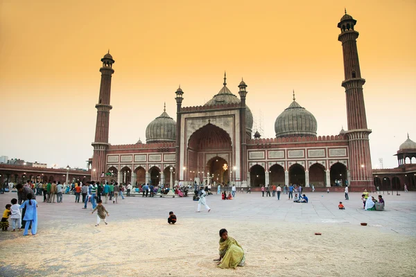 Architektonický detail jama masjid mešity, staré Dillí, Indie. — Stock fotografie