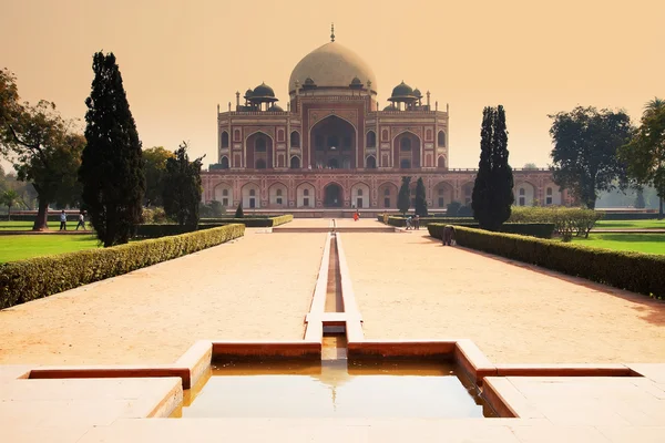 Túmulo de Humayun, Delhi, Índia - o túmulo do segundo imperador mogol — Fotografia de Stock