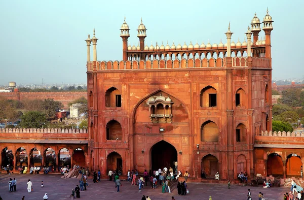 Detalhe arquitetônico da Mesquita Jama Masjid, Old Delhi, Índia — Fotografia de Stock