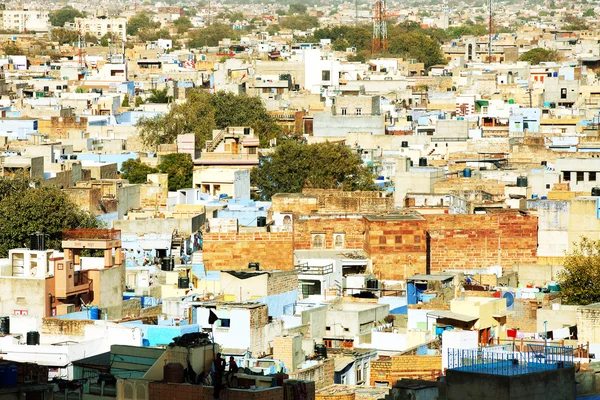 Detalhe arquitetônico abstrato em Jodhpur a "cidade azul" em Rajasthan, Índia — Fotografia de Stock