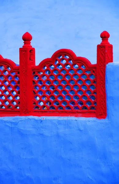 Detalhe arquitetônico abstrato em Jodhpur a "cidade azul" em Rajasthan, Índia — Fotografia de Stock