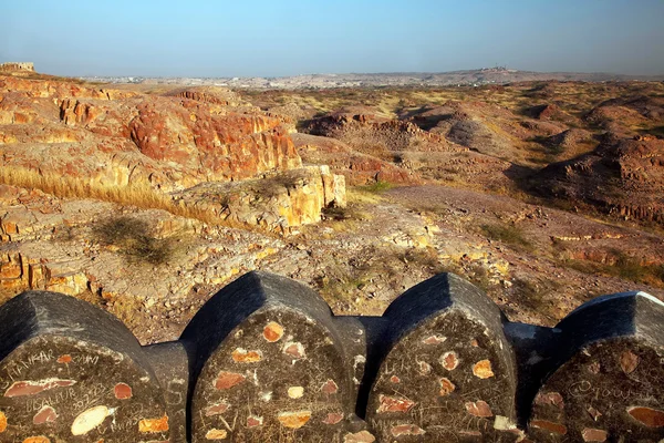 Defending walls of Jodhpur City, Rajasthan India — Stock Photo, Image