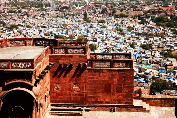 焦特布尔"蓝城"拉贾斯坦邦，印度-查看从 mehrangarh 堡 — 图库照片
