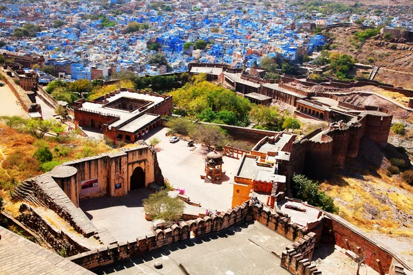 Jodhpur the "Blue city" in Rajasthan, India - view from the Mehrangarh Fort — Stock Photo, Image