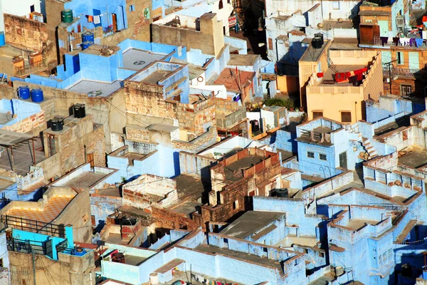 Jodhpur "blue city" w Radżastan, Indie - widok z twierdza Mehrangarh — Zdjęcie stockowe
