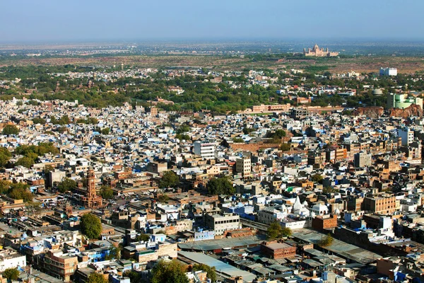 Jodhpur the "Blue city" in Rajasthan, India - view from the Mehrangarh Fort — Stock Photo, Image