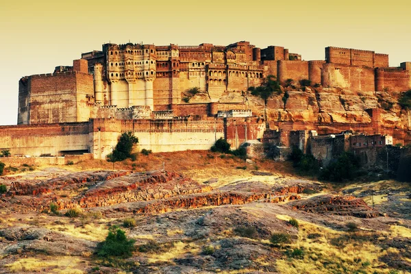 Mehrangarh Fort i Jodhpur, Rajasthan, Indien — Stockfoto