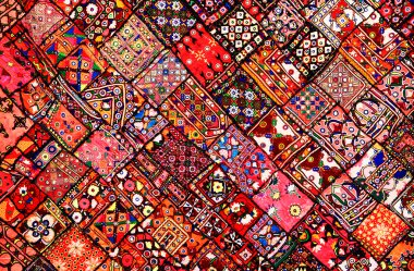Hint patchwork halı Rajasthan, Asya