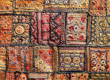 Hint patchwork halı Rajasthan, Asya