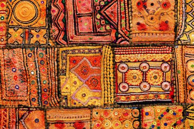 Hint patchwork halı Rajasthan, Asya