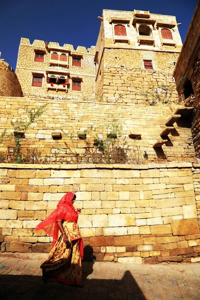 Mandir 궁전 박물관, Jaisalmer, 인도, 아시아의 건축 세부 사항 — 스톡 사진