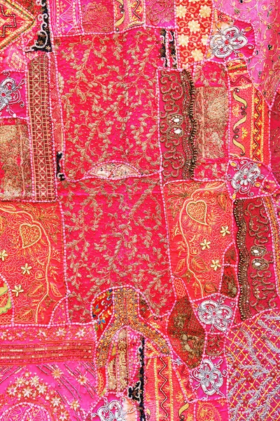 Indian patchwork carpet in Rajasthan, Asia — Stock Photo, Image