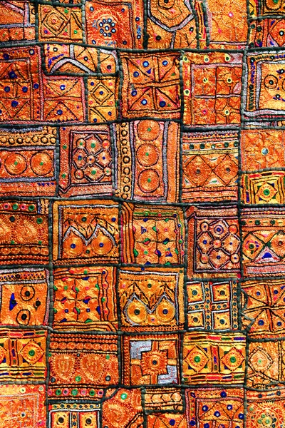 Indian patchwork carpet in Rajasthan, Asia — Stock Photo, Image