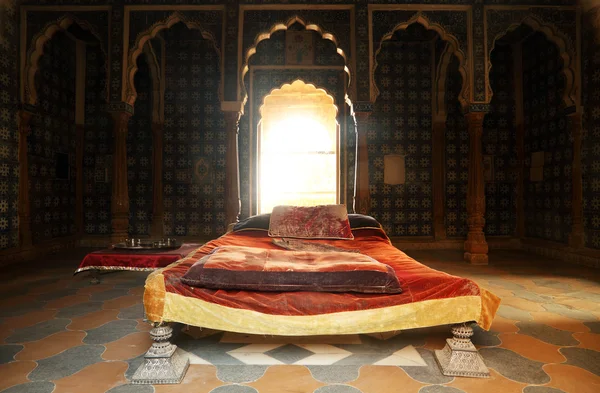 Detalhe arquitetônico do Palácio Mandir, Jaisalmer, Índia, Ásia — Fotografia de Stock