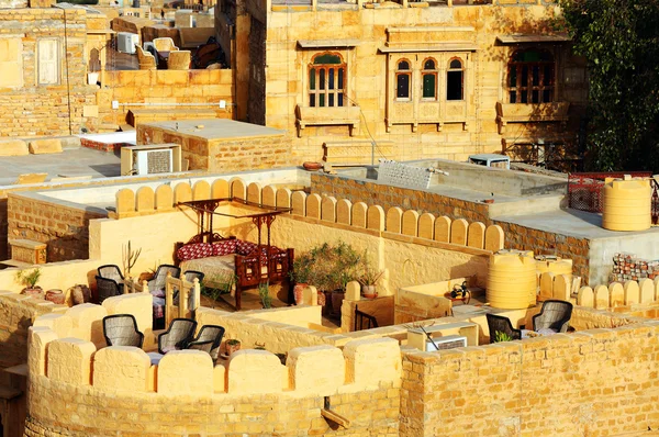 Dettaglio architettonico del Mandir Palace Museum, Jaisalmer, India, Asia — Foto Stock