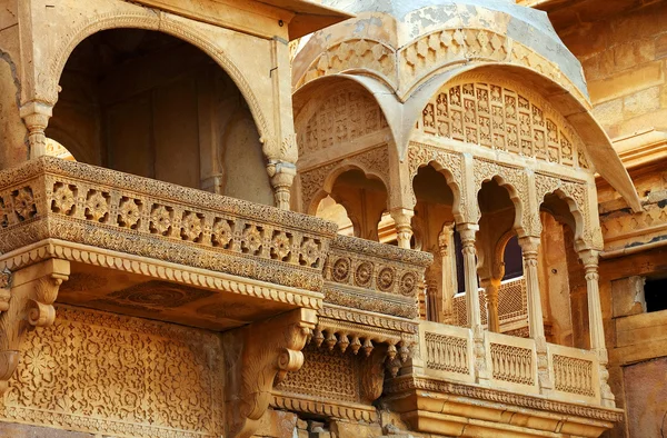 Arkitektonisk detalj mandir Palace, jaisalmer, Indien, Asien — Stockfoto