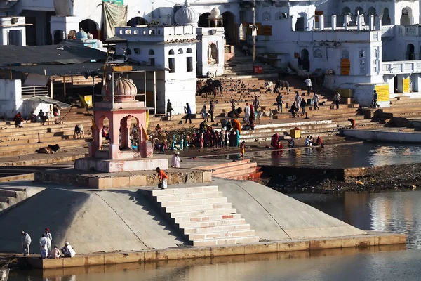 Pushkar heilige stadt, rajasthan indien — Stockfoto