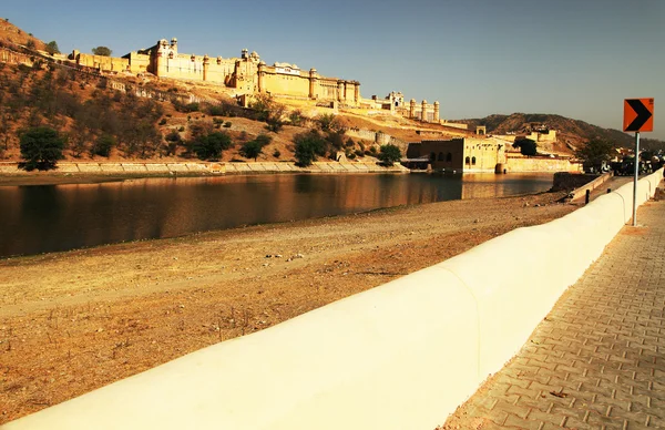 Jantarová pevnost v Jaipuru, rajasthan, Indie — Stock fotografie