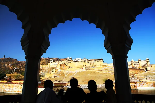 Âmbar forte em jaipur, rajasthan, Índia — Fotografia de Stock