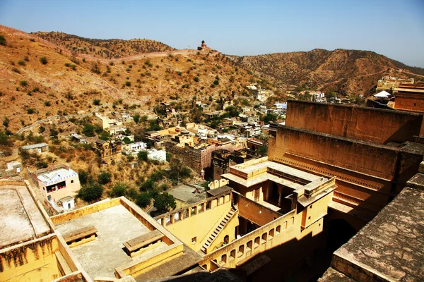 Âmbar forte em jaipur, rajasthan, Índia — Fotografia de Stock