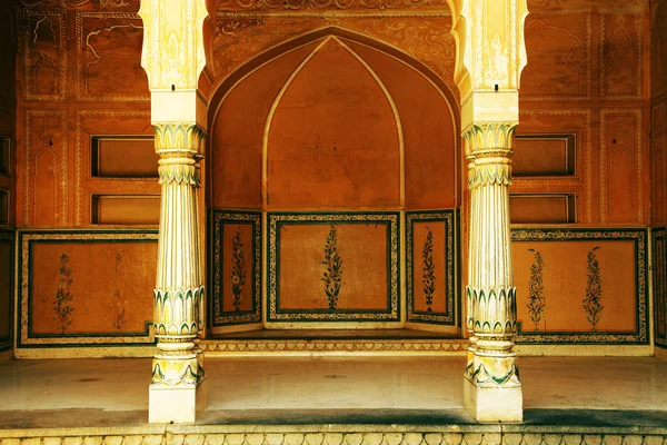Detalu architektonicznego nahargarh fort Muzeum, jaipur, Radżastan, Indie — Zdjęcie stockowe