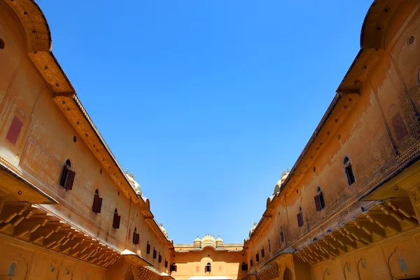 Tradycyjna architektura w nahargarh fort Muzeum, jaipur, Radżastan — Zdjęcie stockowe