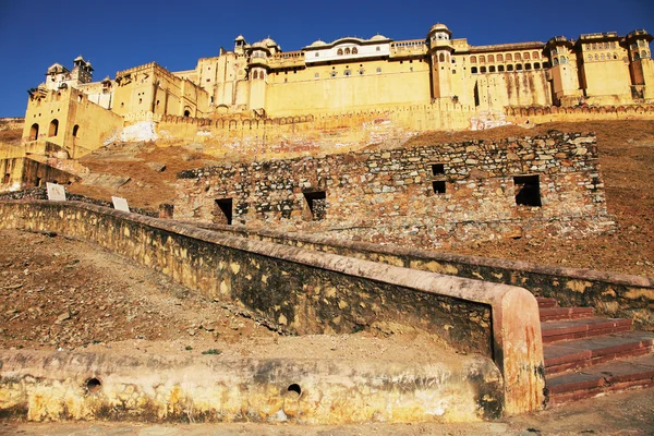 Jantarová pevnost v Jaipuru, rajasthan, Indie — Stock fotografie