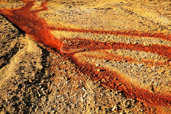 Soil pollution of a copper mine exploitation — Stock Photo, Image