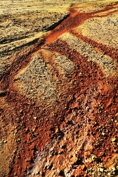 Contaminación del suelo de una explotación minera de cobre — Foto de Stock