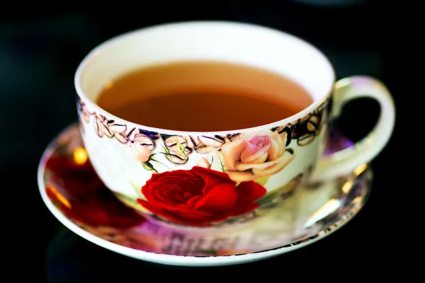 Decorated tea cup — Stock Photo, Image