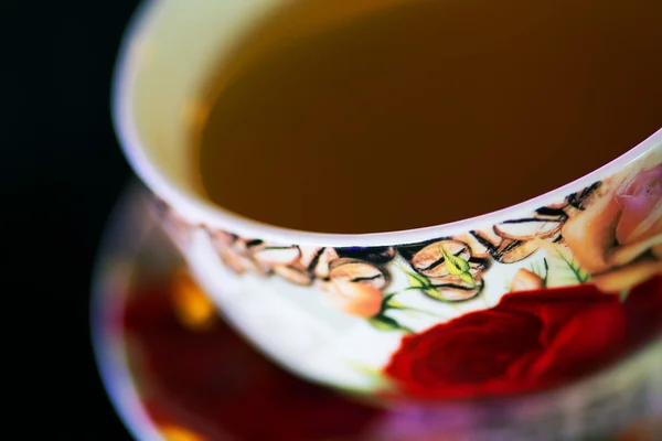 Tazza di tè decorato — Foto Stock