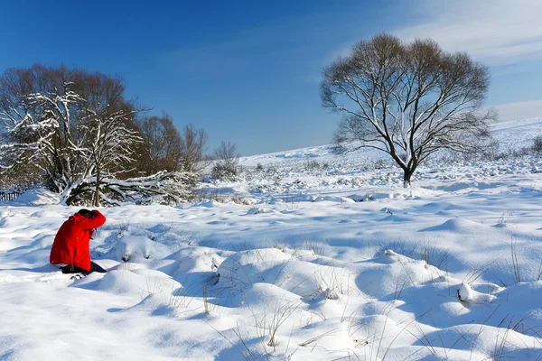 Winterfotograf — Stockfoto