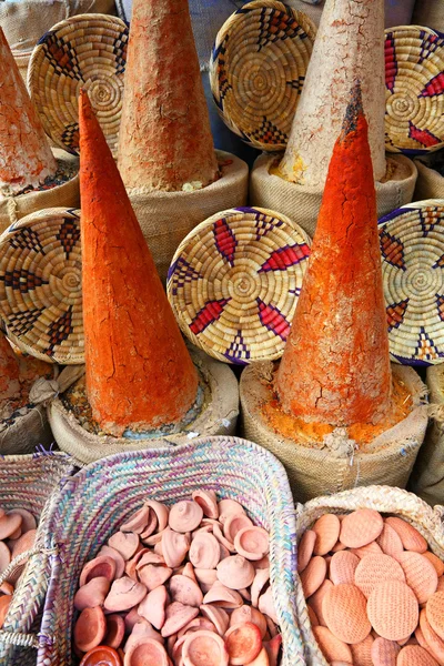 在摩洛哥，非洲香料店 — 图库照片