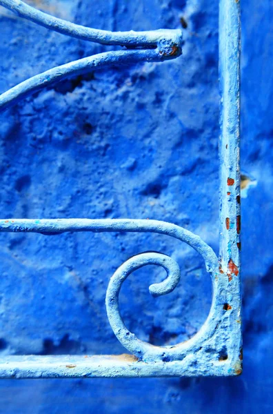 Dettaglio architettonico astratto a Chefchaouen, Marocco, Africa — Foto Stock