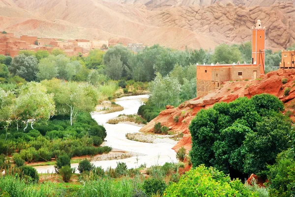 Moroccan kasbah in Dades Valley, Africa — Stock Photo, Image