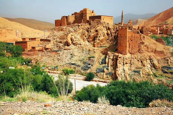 Marocká kasbah v dades údolí, Afrika — Stock fotografie