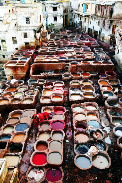 Старые кожевенные заводы Феса
