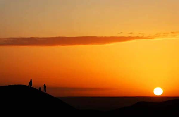 Sunrise tittar i Saharaöknen, Afrika — Stockfoto