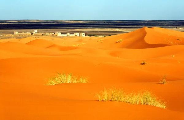 Касба в пустыне Сахара — стоковое фото