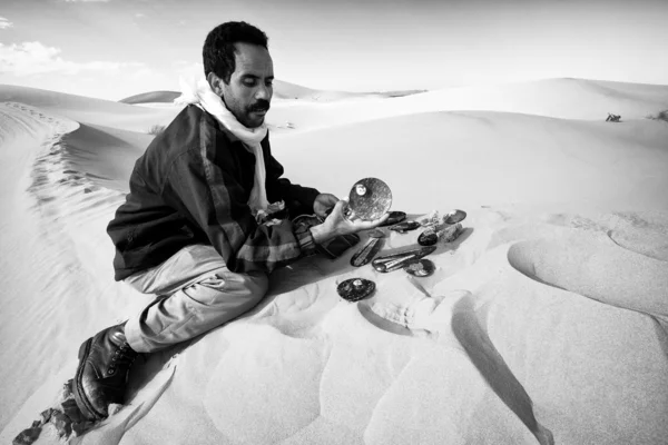 Voyageur dans le désert — Photo