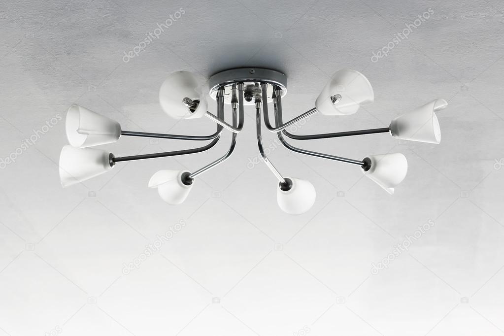 Chandelier on the ceiling
