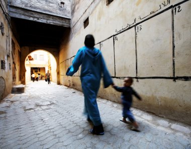 Street scene in Meknes, Morocco, Africa