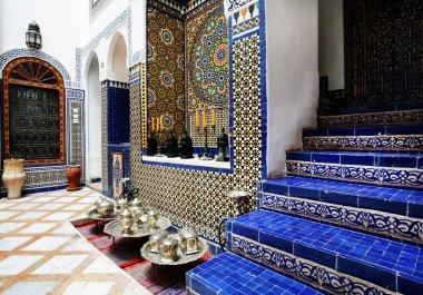 Islamic interior architectural details clipart